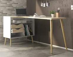 Skrivebord Delta Hvid/Eg