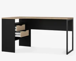 Skrivebord Hjørne Sort/eg