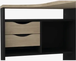 Skrivebord Hjørne Sort/eg