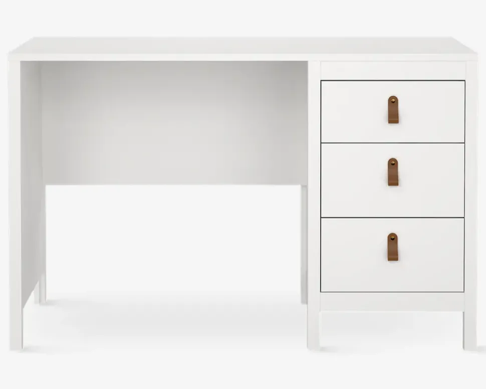Skrivebord Madrid hvid kunstfiner