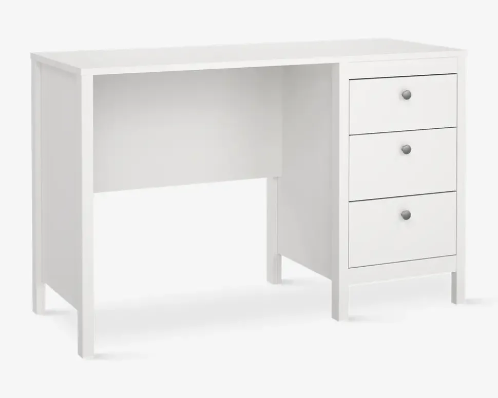 Skrivebord Madrid hvid kunstfiner