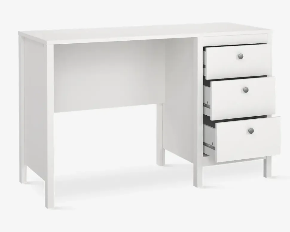 Skrivebord Madrid hvid kunstfiner