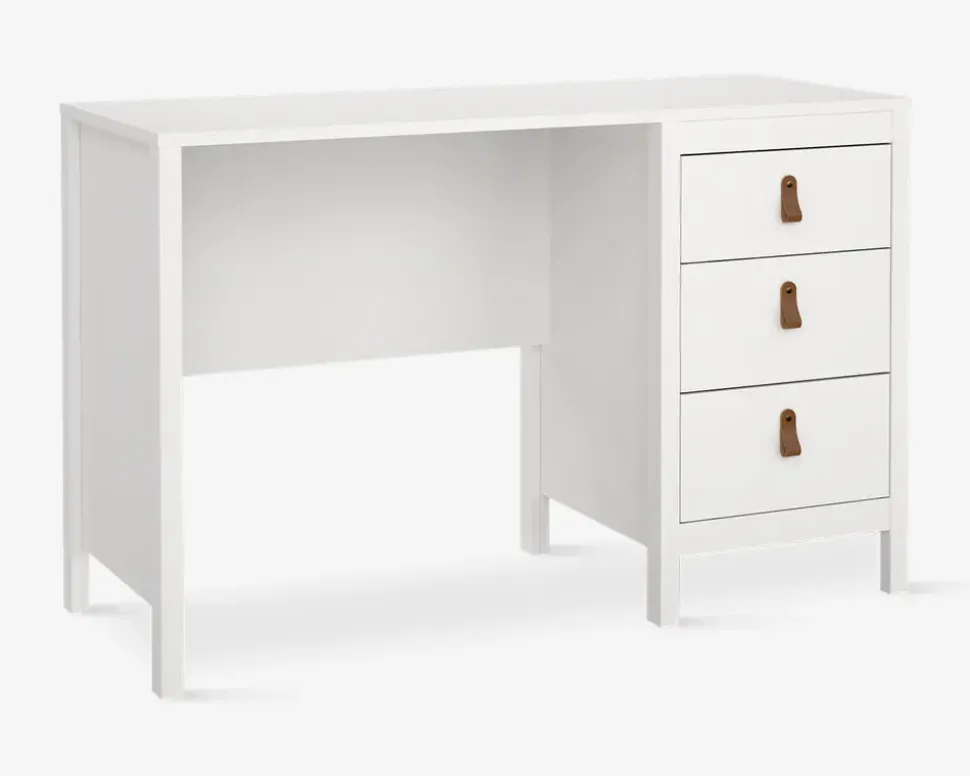 Skrivebord Madrid hvid kunstfiner