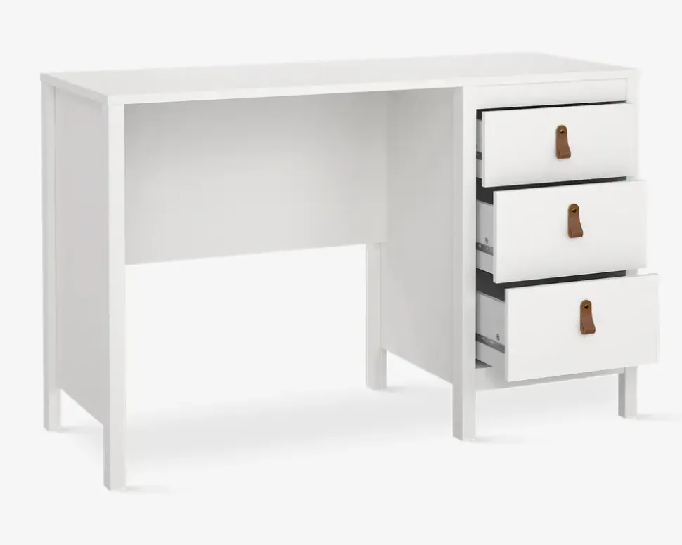 Skrivebord Madrid hvid kunstfiner