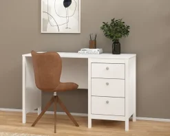 Skrivebord Madrid hvid kunstfiner