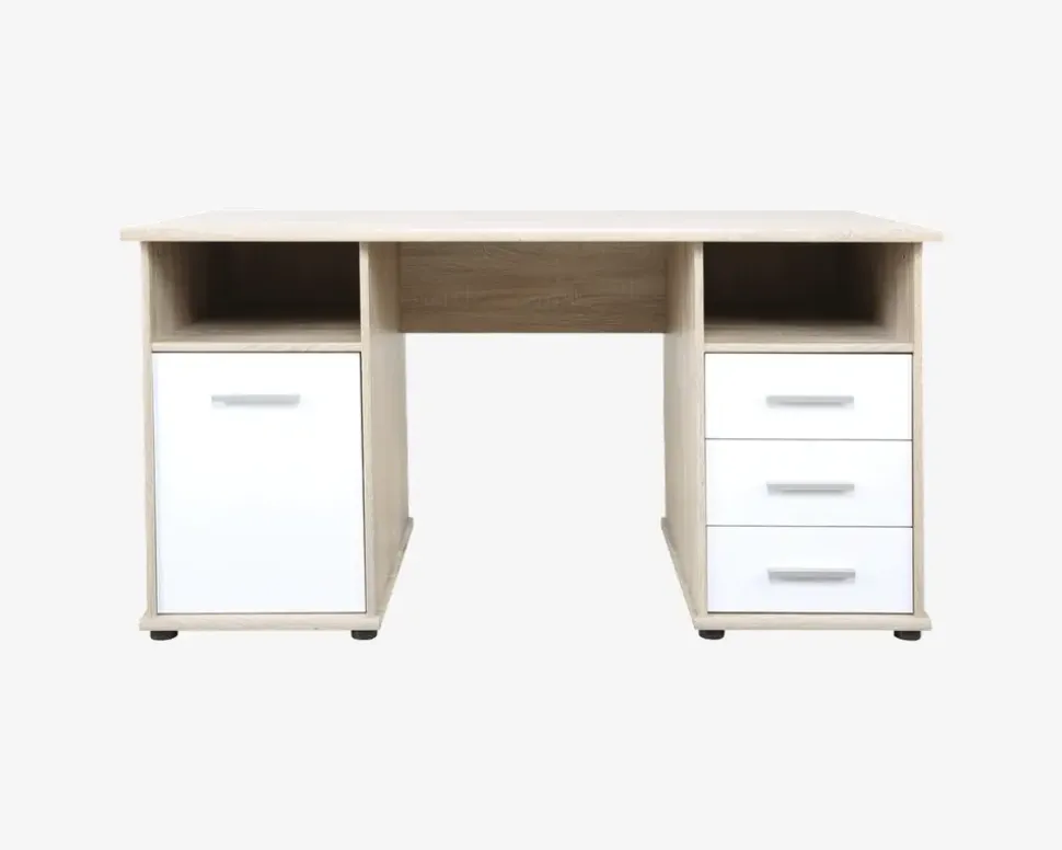 Skrivebord Penta Lys Eg/Hvid