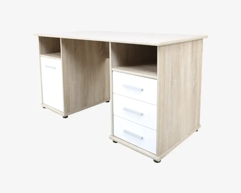 Skrivebord Penta Lys Eg/Hvid