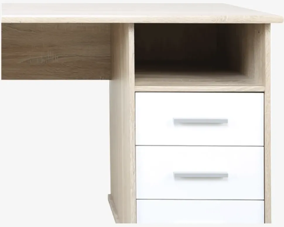 Skrivebord Penta Lys Eg/Hvid
