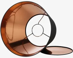 Skærm Isabella Domus sort/kobber H.32 cm