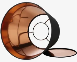 Skærm Isabella Domus sort/kobber H.24 cm