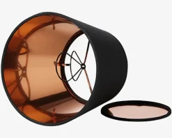 Skærm Isabella Domus sort/kobber H.14,5 cm