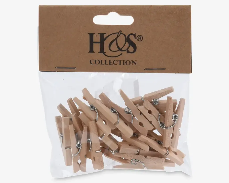 Små klemmer træ H.1,5 cm