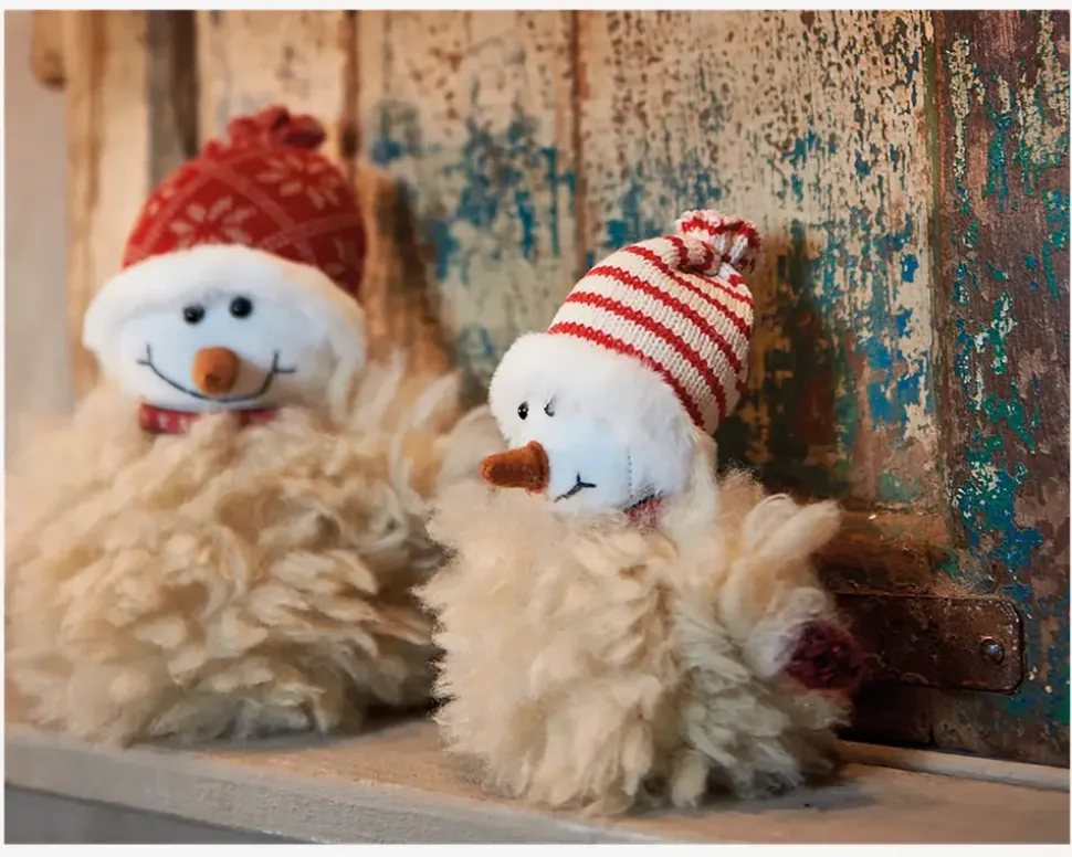 Snemand m/hue stof H.16 cm