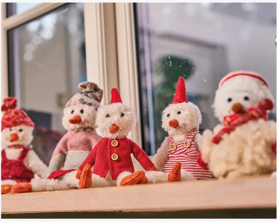 Snemand m/hue stof H.16 cm