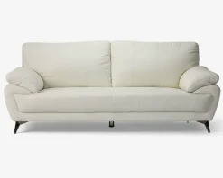 Sofa 3 Pers. Hvid Kunstlæder/PU