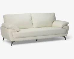 Sofa 3 Pers. Hvid Kunstlæder/PU