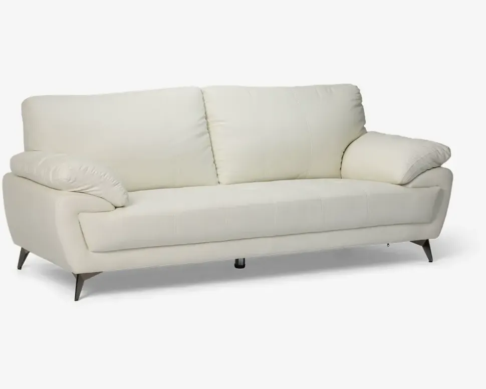 Sofa 3 Pers. Hvid Kunstlæder/PU