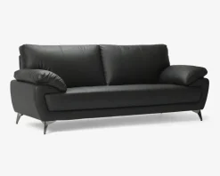 Sofa 3 Pers. Sort Kunstlæder/PU