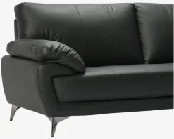 Sofa 3 Pers. Sort Kunstlæder/PU