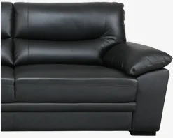 Sofa 3 Pers. Sort Læder