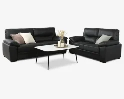 Sofa 3 Pers. Sort Læder
