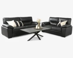 Sofa 3 Pers. Sort Læder