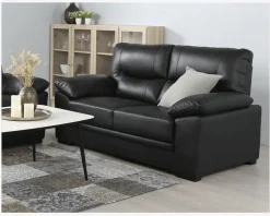 Sofa 2 Pers. Sort Læder