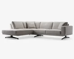 Sofa m. Åben Afslutning Beige Venstrevendt