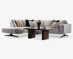 Sofa m. Åben Afslutning Beige Venstrevendt