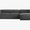 Sofa M/Chaiselong Violino Højre Grå