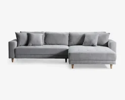 Sofa med XL chaiselong beige