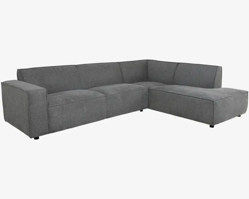 Sofa m/Open End Højrevendt Grå