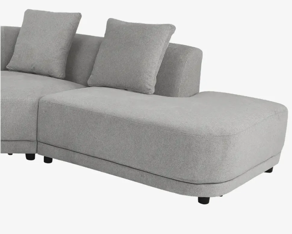 Sofa U-Shape Højre Lys Grå
