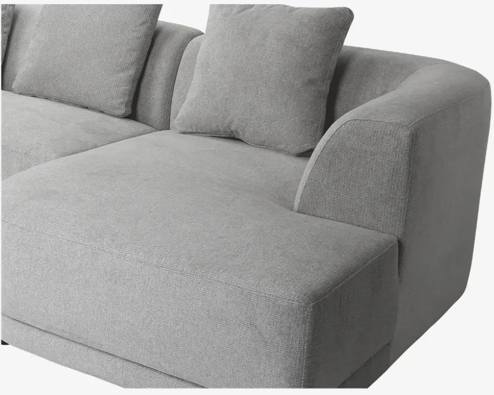 Sofa U-Shape Højre Lys Grå