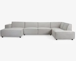 Sofa U-shape Højrevendt Beige
