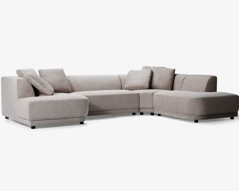 Sofa U-shape Taupe højrevendt