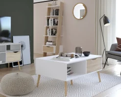 Sofabord Delta Hvid/Eg