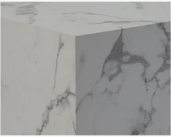 Sofabord Dice Hvid Marmorlook