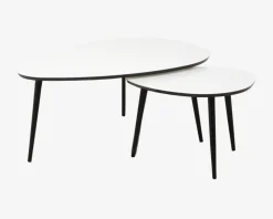 Sofabord Dråben Hvid/Sort