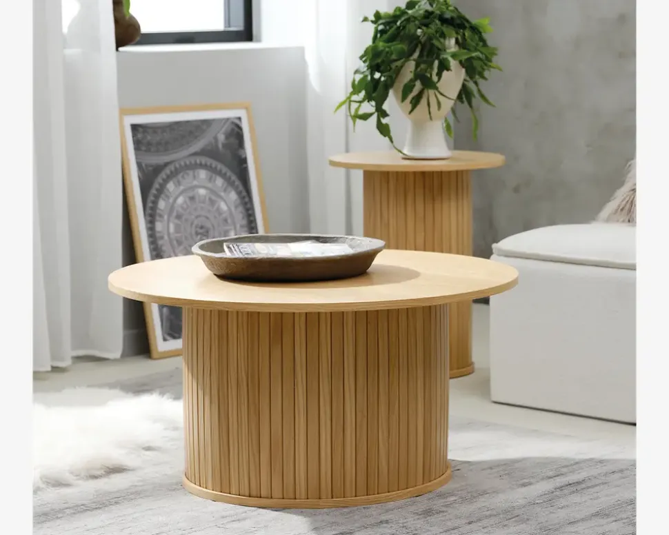 Sofabord Nola Naturfarvet Eg Ø-90 cm