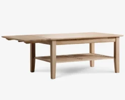 Sofabord olieret eg med klap og hylde