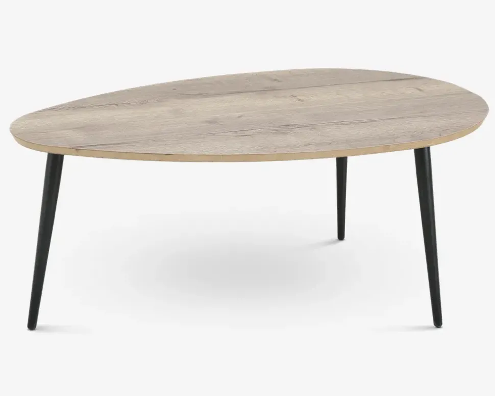 Sofabord Røget Eg/Sort 80x110 Cm