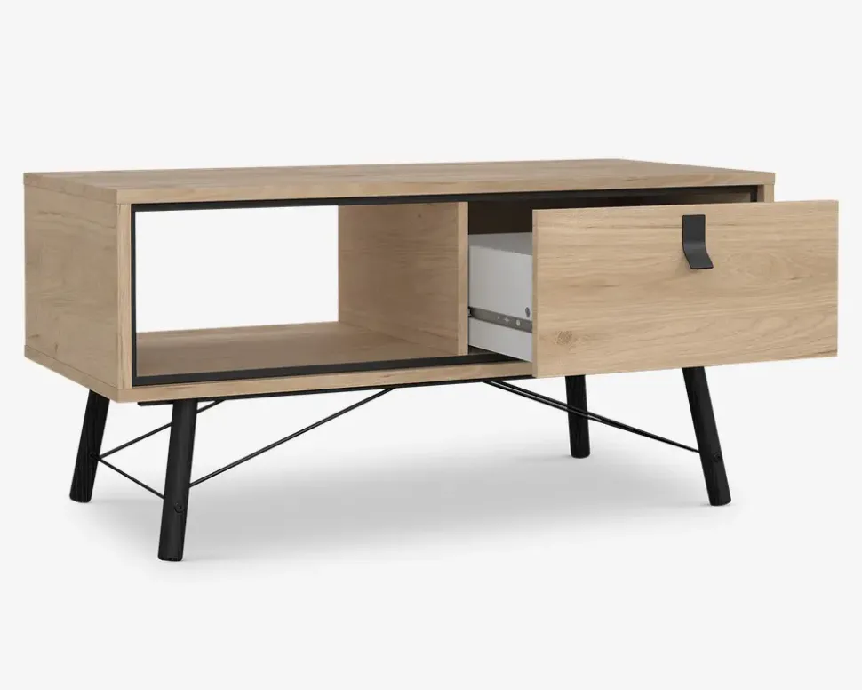 Sofabord Ry lys eg/sort