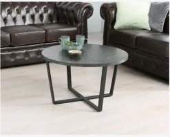 Sofabord Sort Marmorlook