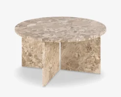 Sofabord Vega Latte marmor Dia-Ø90 cm