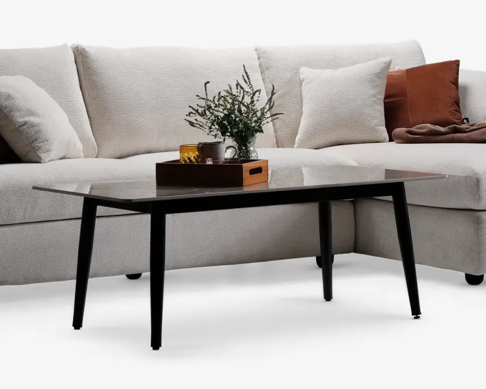 Sofabord 60x120 cm grå sten