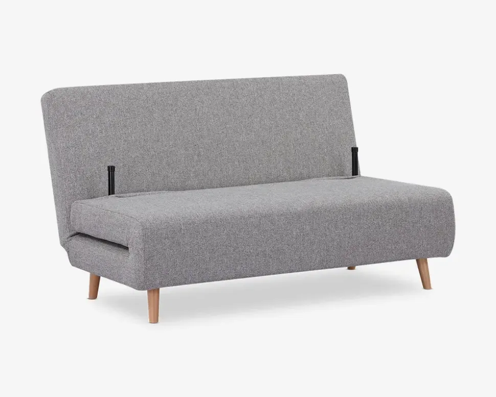 Sovesofa 2 pers. grå møbelstof