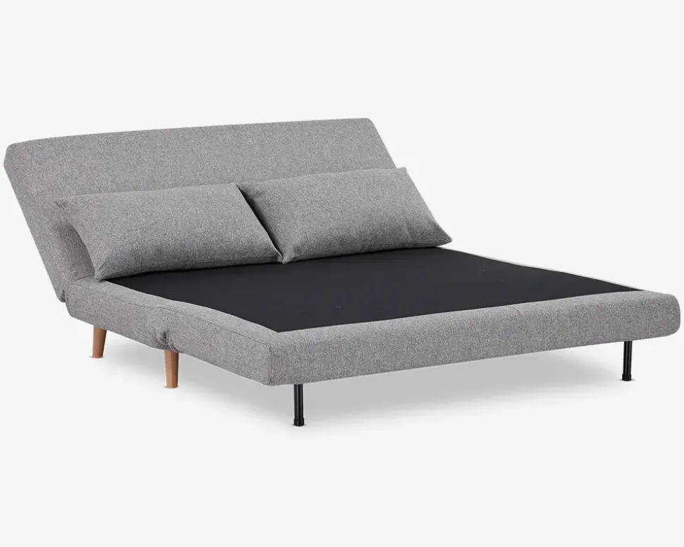 Sovesofa 2 pers. grå møbelstof