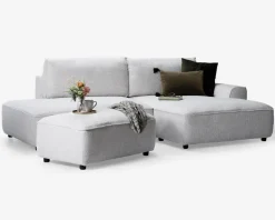 Sovesofa med open end og chaiselong højre