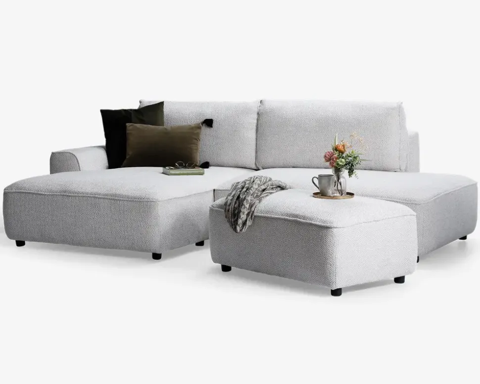 Sovesofa med open end og chaiselong venstre